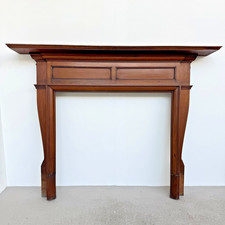 Reclaimed antique Victorian walnut fireplace surround circa 1890.