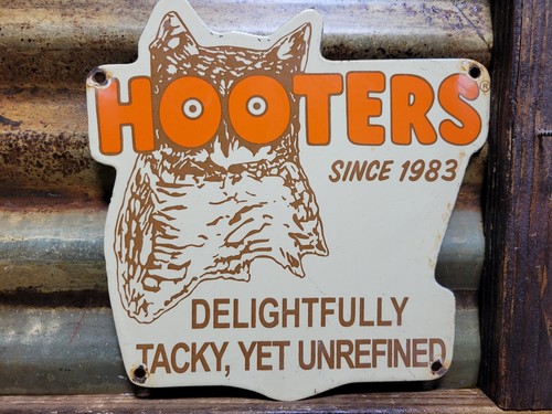 Vintage hooters porcelain - porcelain, sign