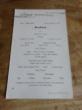 RMS QUEEN MARY BREAKFAST MENU