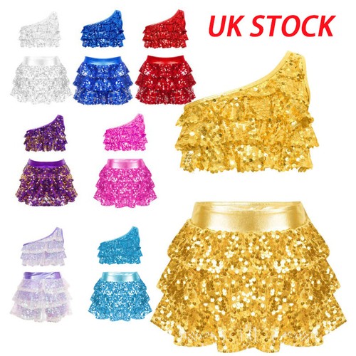 Girl sequins crop - top, with
