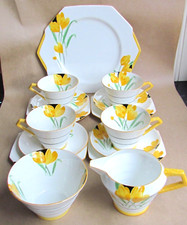 PARAGON CHINA PAR258 ART DECO TEA SERVICE FOR FOUR HAND PAINTED (10067)