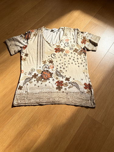 Afibel cream floral graphic - afibel,