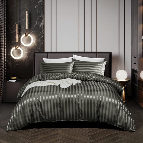 Piece satin duvet cover set - satin,