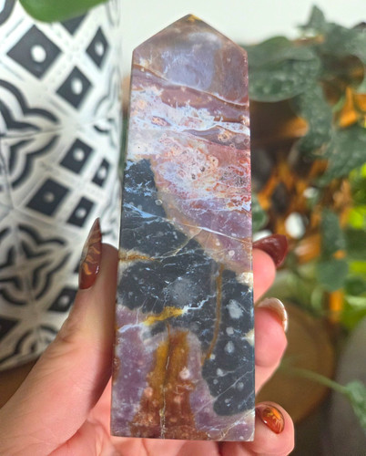 Polished river jasper - river,