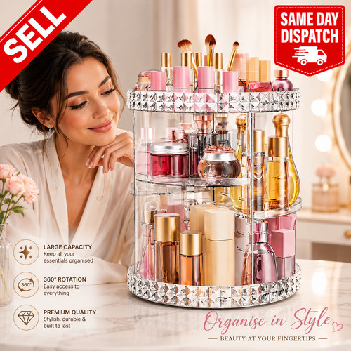 360 rotating acrylic makeup - 360°,