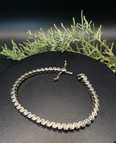 Vintage sterling diamonique - vintage, &