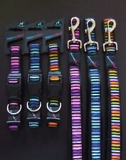 HEM AND BOO DOG & CO NYLON CLIP DOG COLLAR or PADDED HANDLE LEAD-Nuts Ab't Mutts