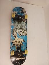 Avigo White Tiger Skateboard Rare Design Used Skateboard