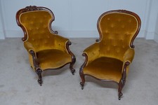 Pair Victorian Parlour Chairs
