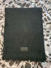 DKNY. Black Thick Super Soft & Fluffy Long Neck Scarf.