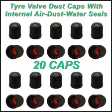 DUST AIR VALVE TYRE CAPS BLACK