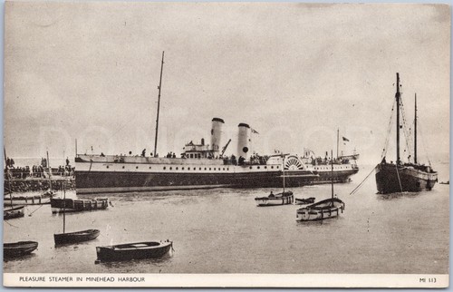 Minehead vtg postcard - vtg,