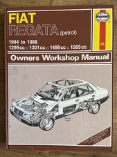 HAYNES MANUAL FIAT REGATA 1984-1988 COMFORT,SOLAR,SUPER,WEEKEND,SAVOY,TWIN CAM