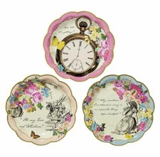 Alice in Wonderland Plates Vintage Style Paper Plates Mad Hatters Tea Party x 12