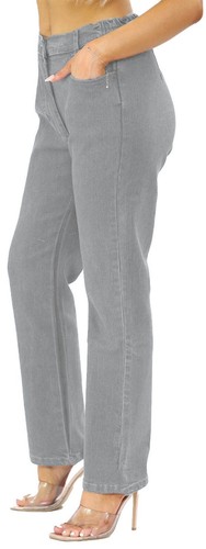 Womens side elastic waist - waist, grey