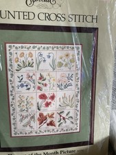 DMC Flowers of the Month Counted Cross Stitch Kit 14 Count CG S70