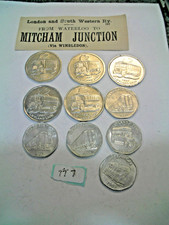 NATIONAL TRANSPORT TOKEN  5 X 50P,5 X 20P, +I RAIL TICKET            TT7
