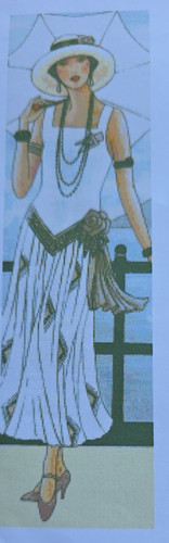 Beautiful art deco lady cross - art,