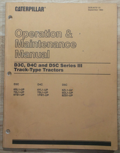 Cat caterpillar d3c d4c d5c - d3c,