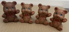 Miniature Dollhouse vintage TEDDY BEAR TOYS 2" Tall for Baby Doll Nursery Barbie
