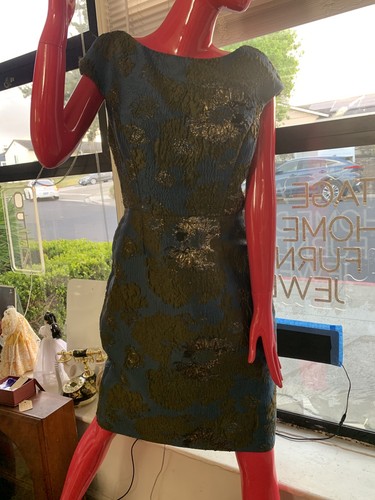 Vera wang teal blue jacquard - vera,