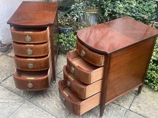 FINE PAIR OF VICTORIAN  MAHOGANY BEDSIDE 4 DRAWER CHESTS  SELDOM SEEN