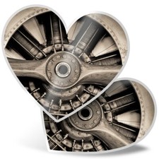 2 x Heart Stickers 15 cm -