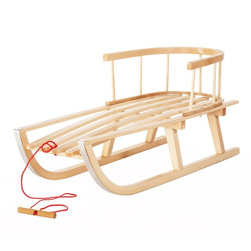 Wooden sledge greenblue - wooden,