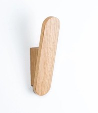 OAK HARDWOOD WALL HOOKS SET OF 2 For Coats Towels Etc - The Hairpin Leg Company