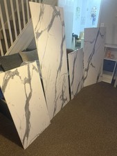 Compact Laminate Worktop Marble Effect White