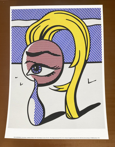 Girl with tear lichtenstein - girl,