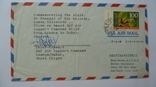 1969 Royal Flight Airmail signed Chief Stewart London Dakar Senegal QEII visit