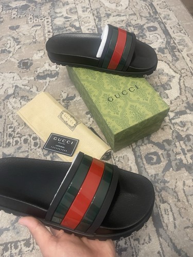 Gucci men leather slider - gucci, men’s