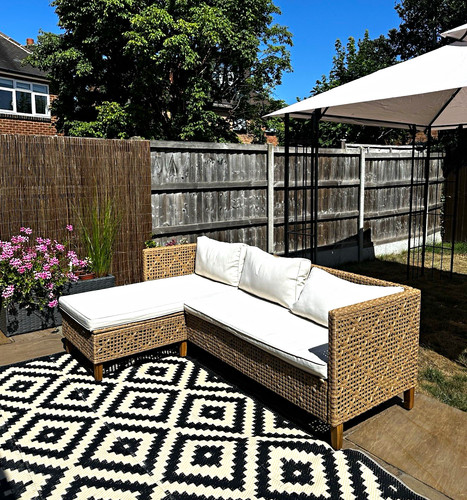 Rattan effect patio corner - rattan,