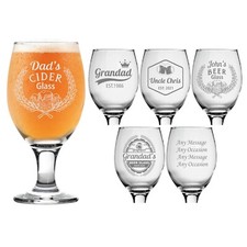 Personalised engraved stemmed