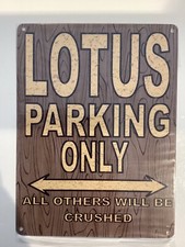 Lotus Parking metal wall sign