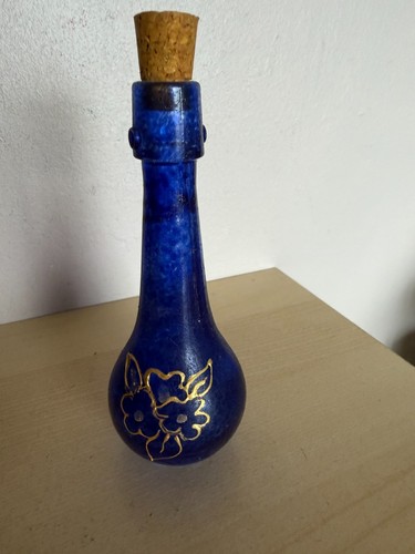 Small blue decorative bottle