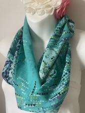 Long Turqoise Pattern Chiffon