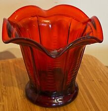 Red Tulip Shaped Glass Posy