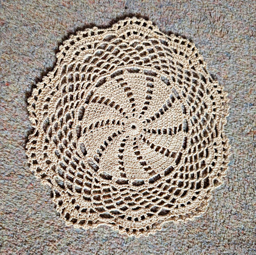 Handmade cotton crochet round - handmade,