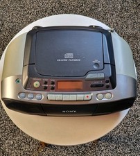 Sony CFD-S01 Portable CD/Cassette/AM/FM Radio Grey - Used, Unit & Plug