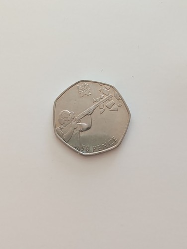 Olympic 50p shooting - 50p, coin