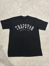 Men’s Size M black cotton crew neck TRAPSTAR Logo t shirt NEW