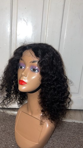 Black curly human hair - black,