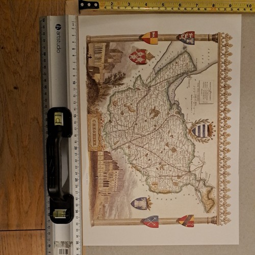 Vintage county map cheshire - vintage,