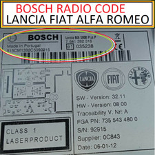 LANCIA FIAT ALFA ROMEO BOSCH
