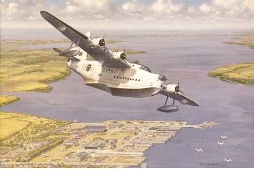 Short sunderland flying boat - flying,
