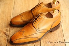 Joseph Cheaney Oliver Tan Brown Leather Derby Shoes Men's UK 8.5 US 9.5 EU 42.5