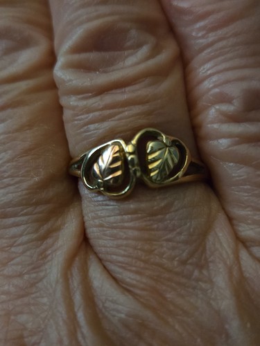 Double heart 10k yellow gold - heart,