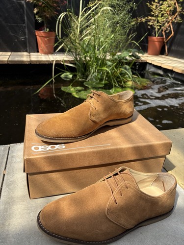 Asos derby shoes tan sued - shoes,